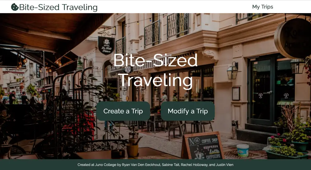 Bite-Sized Traveling App